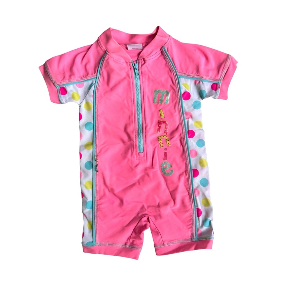 Disney Minnie One Piece Rashguard Size 9-12 Months